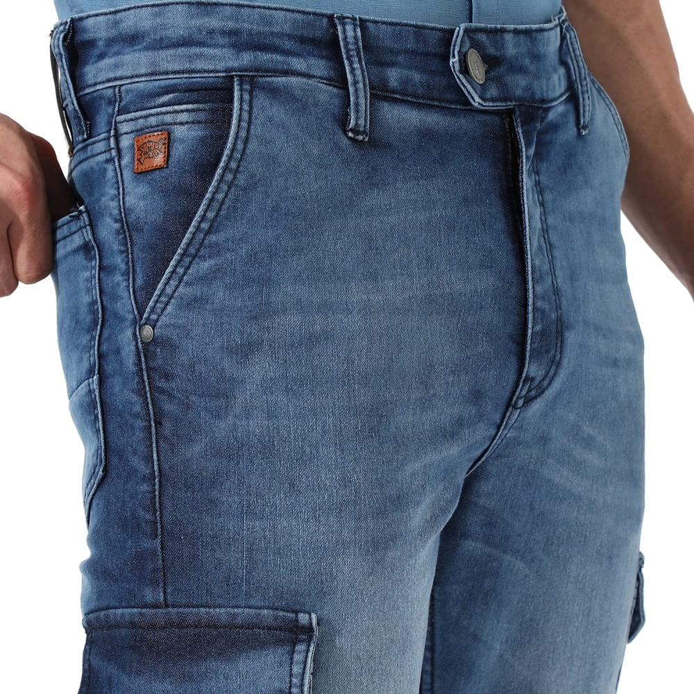 Stretchable Cotton Mid-Rise Denim Jeans Crafted With Comfort Fit And High Performance For Everyday Wear - Image 7