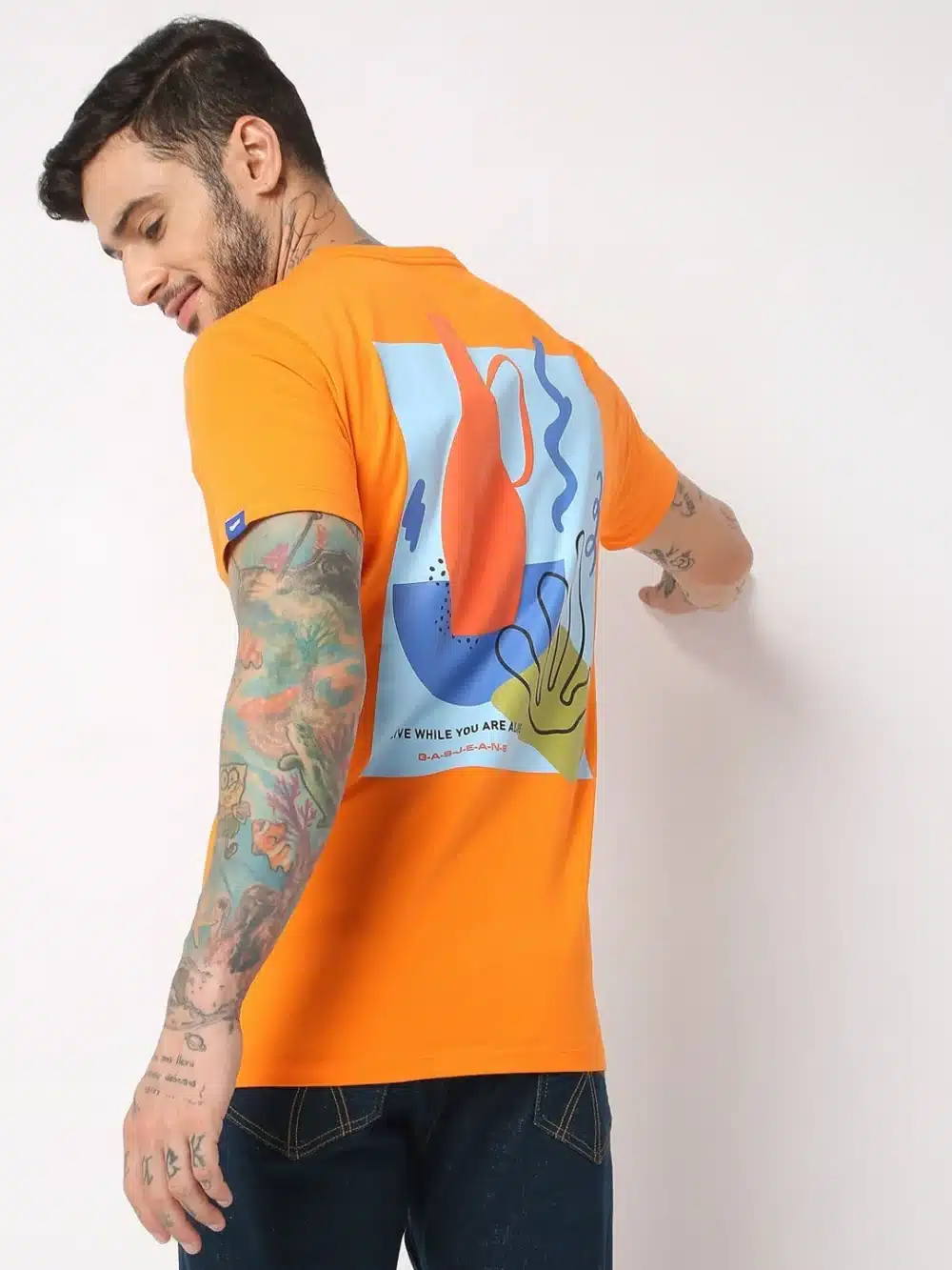 Orange Understated Cool Regular Fit Men's T-Shirt