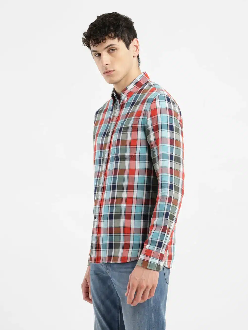 Men's Chekered Slim Fit Shirts - Image 4