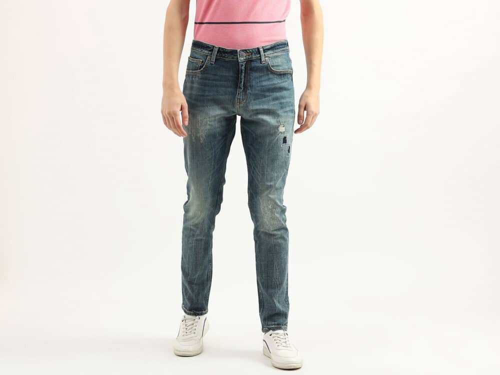 Men Solid Slim Tapered Fit Jeans - Image 5