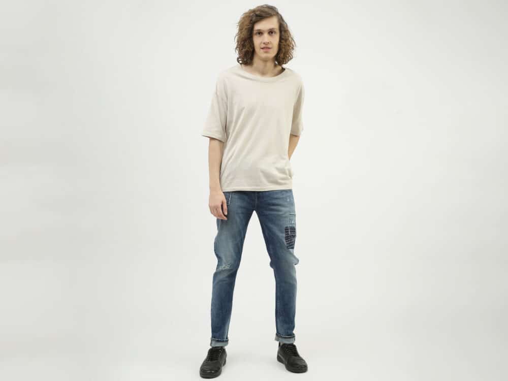 Men Applique Carrot Fit Jeans - Image 6