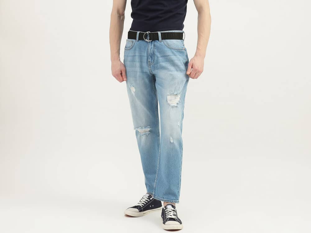 Men Solid Regular Fit Jeans