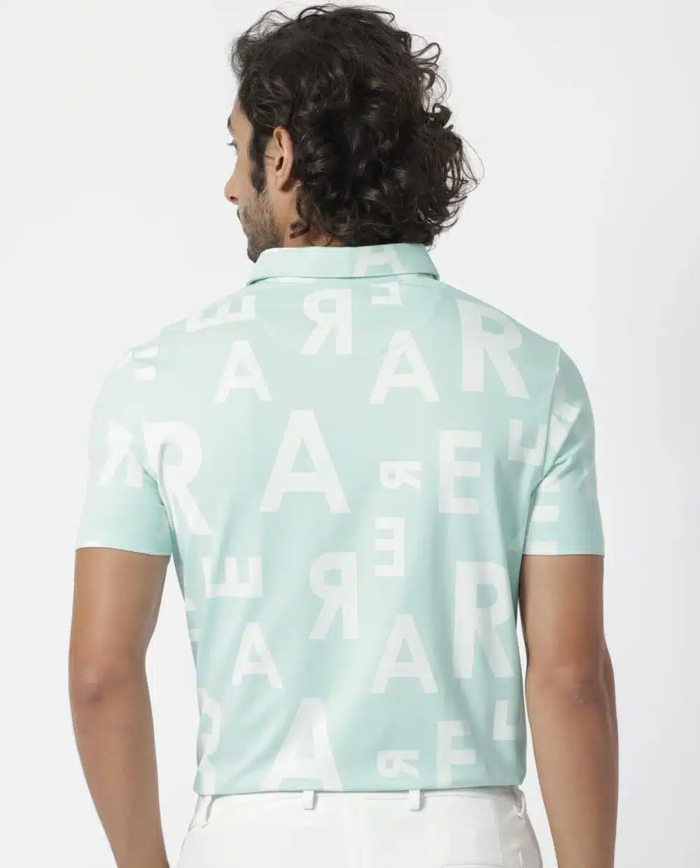 Soft Sea Green Graphic Men's T-Shirt - Image 2