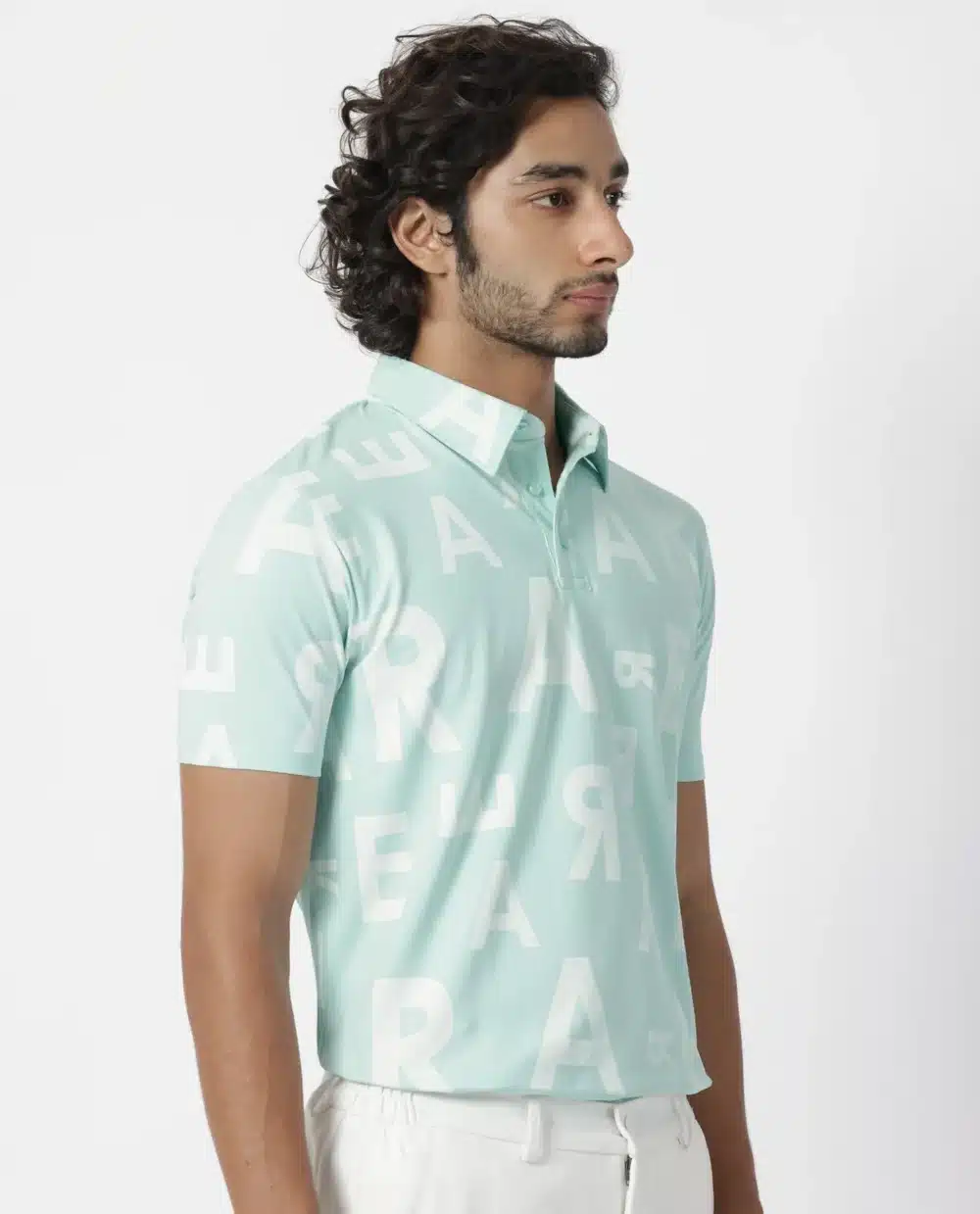 Soft Sea Green Graphic Men's T-Shirt - Image 4