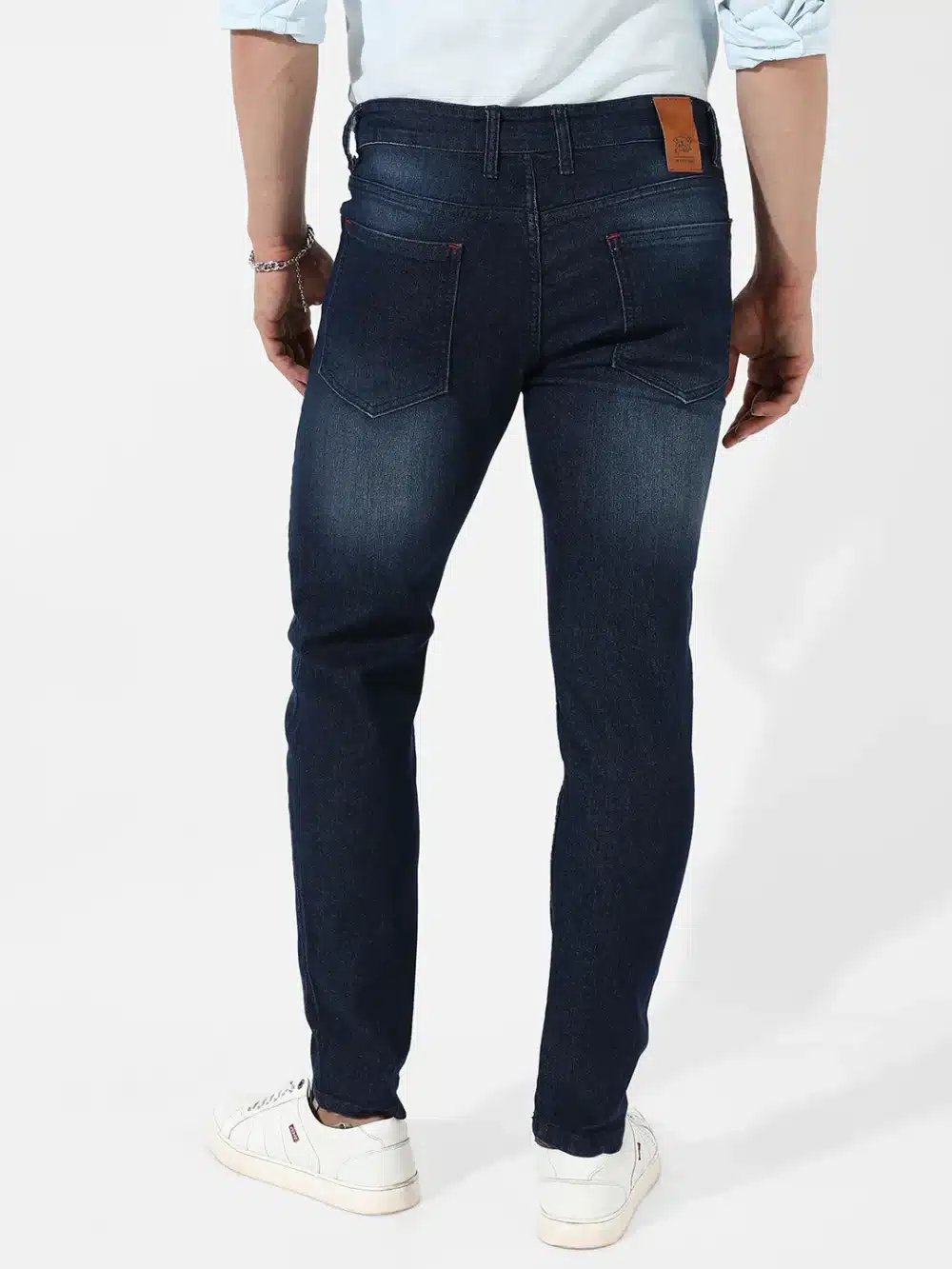 Tapered Dark-Wash Denim Jeans - Image 4