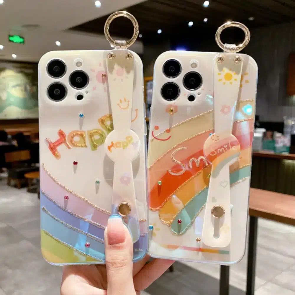 Color Burst Rainbow Wristband Phone Case