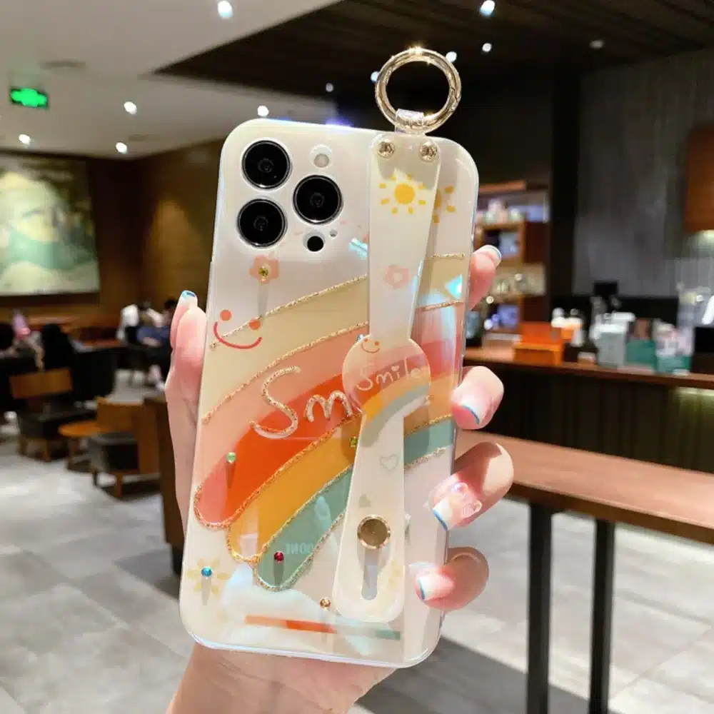 Color Burst Rainbow Wristband Phone Case - Image 3