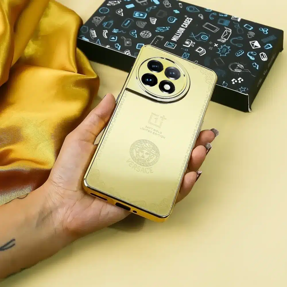 Crafted Gold Versace Luxurious Camera Protective Case For OnePlus - Image 2