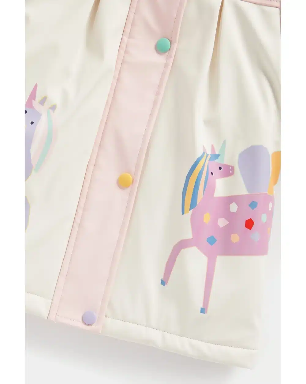 Girls Full Sleeves Jacket With 3D Dnicorn Design-Multicolor - Image 4