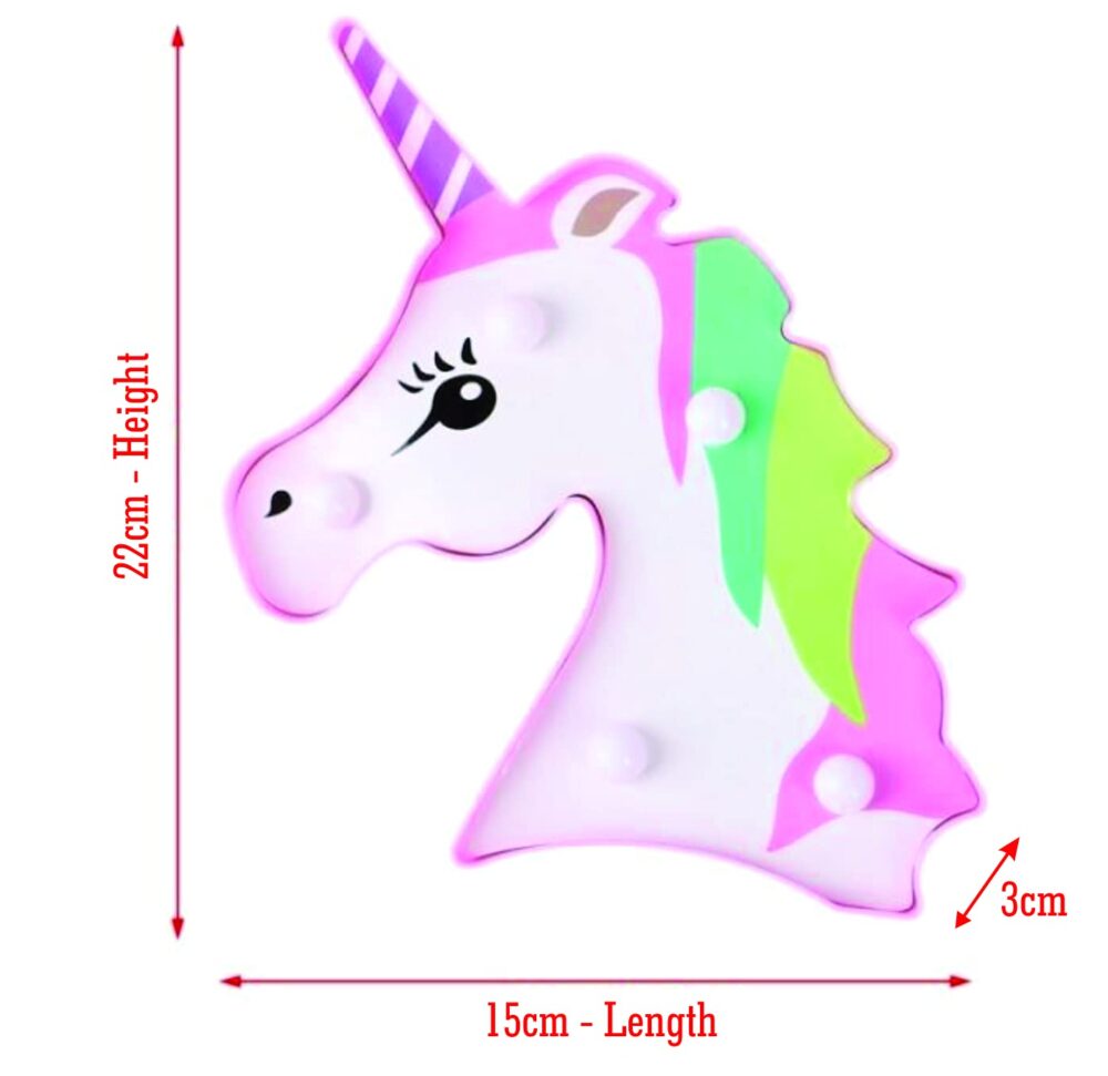 3D Multicolor Unicorn Shaped Neon LED Light - Image 6