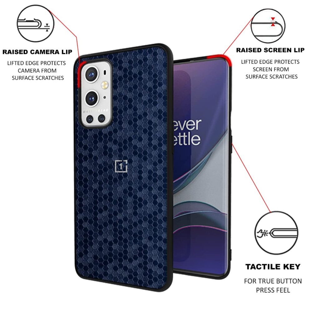 Blue OnePlus 9 Pro Back Cover Case - Image 3