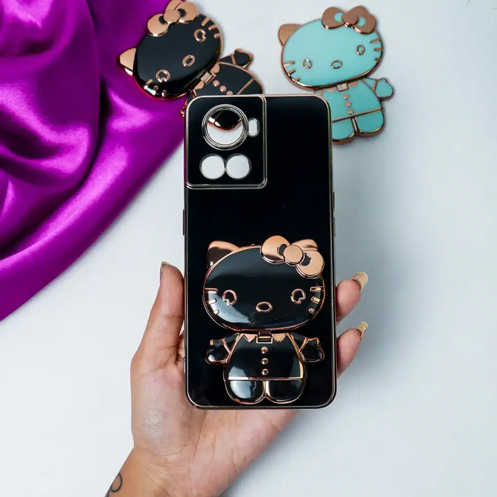 Charming Kitty Folding Mirror Stand Case - OnePlus - Image 4