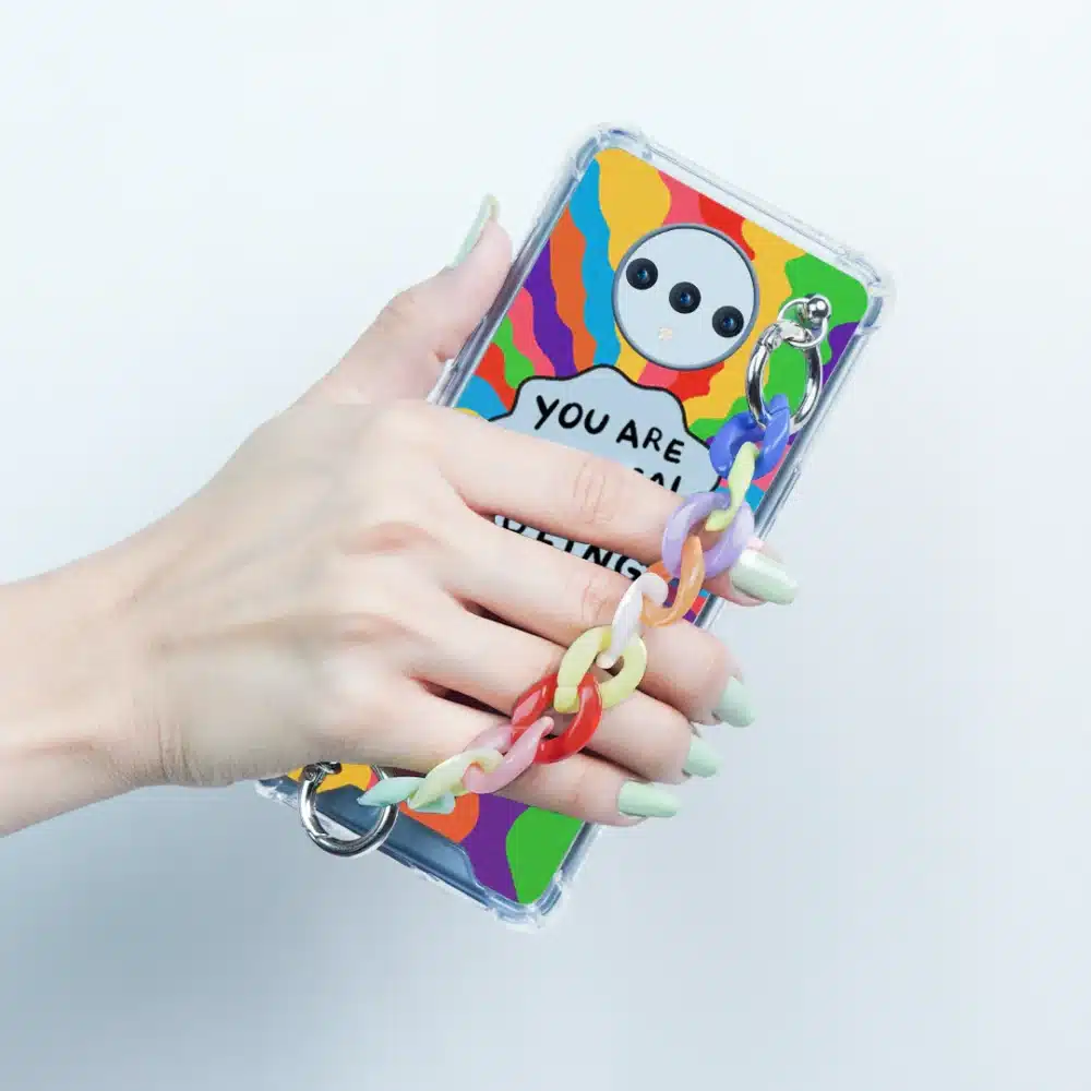 Self Inspiring Colorful Case With Chain Bracelet- OnePlus - Image 3