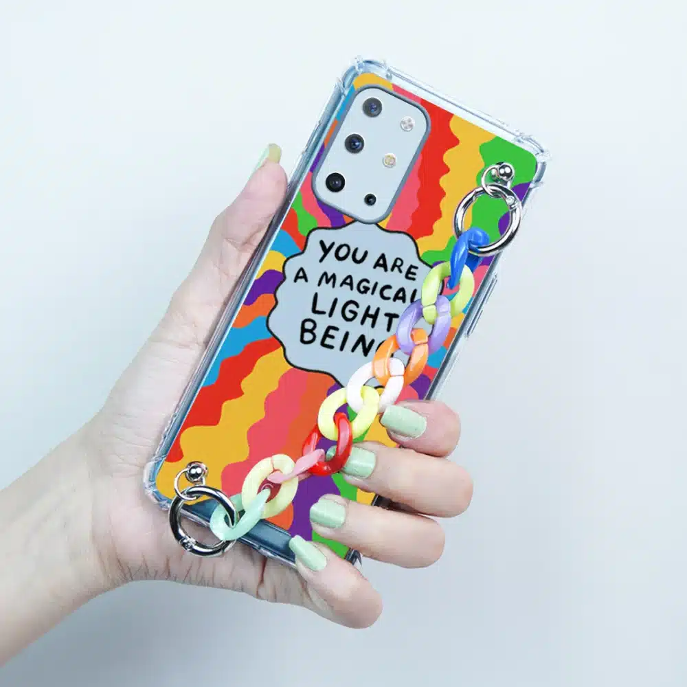 Self Inspiring Colorful Case With Chain Bracelet- OnePlus - Image 4