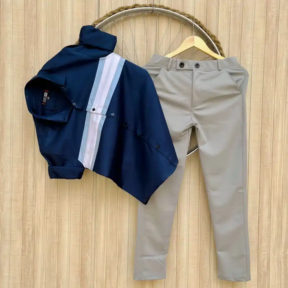 Stylish Combo Of Lycra Pant Shirt For Men